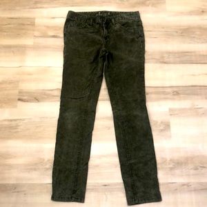 Free People Olive Green Straight Leg Cords